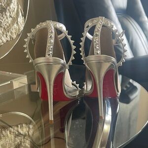 Red bottom, silver heels